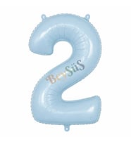2 Rakam Folyo Balon Mavi Rengi (76 cm)
