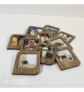 Kişiye Özel Polaroid Resim Çerçevesi  Kahverengi