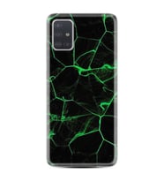 Samsung a71 A72 A73 A7 A9 2018 C7 C9 Kılıf Desenli Silikon Yeşil Şerit Mermer 1320