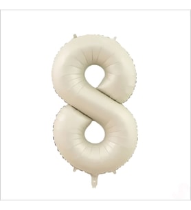 8 Yaş Rakam Krem Folyo Balon - 76 cm
