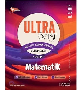 PALME YAYINEVİ 8.Sınıf Ultra Serisi Matematik Denemeleri 44 föy