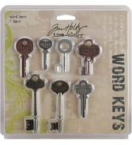 idea-Ology metal Word keys 1.5 " to 3 7/Pkg