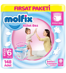 Molfix Külot Bebek Bezi 6 Beden Fırsat Paketi 37*4 148 Adet