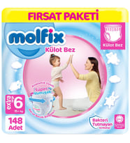 Molfix Külot Bebek Bezi 6 Beden Fırsat Paketi 37*4 148 Adet