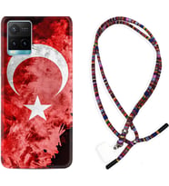 Vivo Y11S Y21S Y20 Y20S Y70 Kılıf Boyun Asklı Rasta Silikon Şanlı Türk Bayrağı 1315
