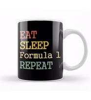 Eat Sleep Formula 1 Repeat Red 01 Kupa Bardak Porselen