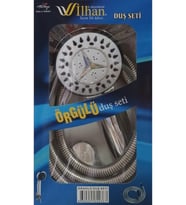 Kaliteli Örgülü Duş Seti (3 Fonksiyonlu Büyük Duş Başlığı)