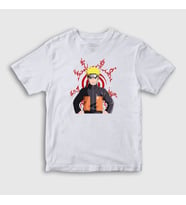 Presmono Unisex Çocuk Beyaz Fuinjutsu Anime Naruto T-Shirt 132020tt (Beyaz)