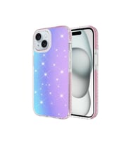 Apple iPhone 15 Uyumlu Kılıf Parlak Renk Geçişli Zore Velle Kapak (Pembe)