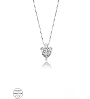 SWAROVSKİ TAŞLI  ZİRCONİA YUVARLAK TEK TAŞ PIRLANTA MONTÜR  925 AYAR GÜMÜŞ KOLYE