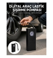 Mey İthalat® Type-C Şarjlı Güçlü Elektrikli Kompresör Motosiklet Oto Bisiklet İçin Yeni Nesil