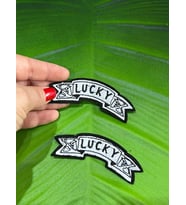 8X2 CM 2 ADET ÜTÜ İLE YAPIŞAN LUCKY YAZILI ARMA SET