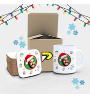 Kişiye Özel Fotoğraflı Noel Baba Tasarımlı Yılbaşı Yeni Yıl Konseptli Baskılı Kupa Bardak Seti