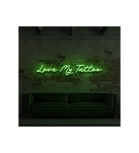 Love My Tattoo Yazılı Neon Tabela