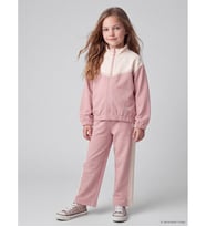 LCW Kids Pembe Renk Bloklu Kız Çocuk Eşofman Takım