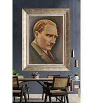 Gümüş Çerçeveli Atatürk Tablo za169