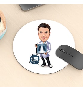 Kişiye Özel Karikatürlü Radyolog Mousepad