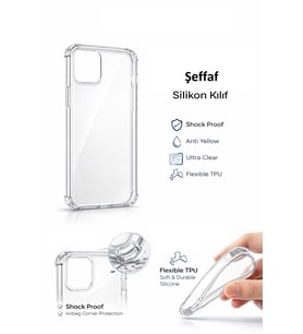 Galaxy A55 Uyumlu Şeffaf Telefon Kılıfı Esnek Darbe Koruyucu