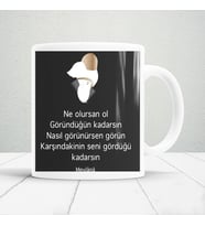 Mevlana sözleri baskılı kupa bardak