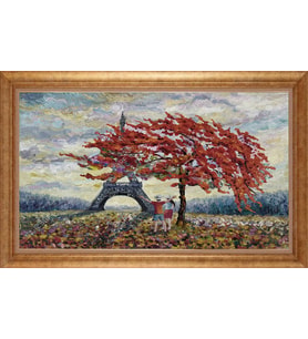 ALTIN ÇERÇEVELİ PASPARTULU TABLO CR1124