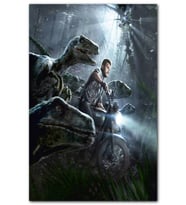 CakatabloJurassic World Motorlu Chris Pratt ve Raptorlar MDF Tablo
