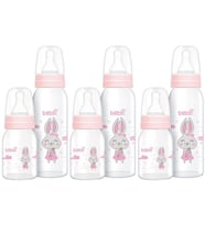 Bebsi Cam Biberon Seti Pembe (250ML+125ML) (3 Lü Set)