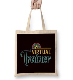 Virtual Personal Trainer Fitness Instructor Workout Coach Bez Çanta Uzun Saplı