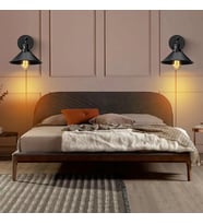 RİOLİGHT VİNTAGE,RUSTİK,RETRO SİYAH MAFSALLI YATAK BAŞI METAL APLİK ÇAP:23CM NOT:1 ADET FİYATIDIR