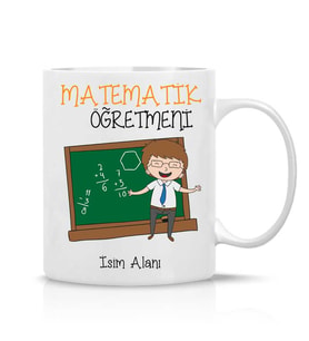 Matematik Öğretmeni Tasarım İsim Yazılı Hediye Çay Kahve Kupa Bardak-Öğretmenler9