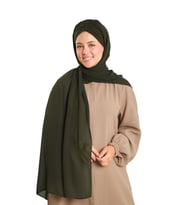 Haki Pratik Hazır Geçmeli Bone Şal Şifon Drapeli 2507_09