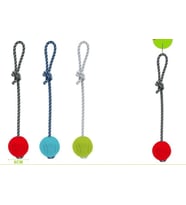 Nunbell Kauçuk Toplu Kordon Halatlı Köpek Oyuncağı 33 cm Top 6 cm