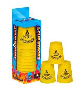 Orijinal Cup Stacks Bardak Oyunu - Speed Cup - Hızlı Bardaklar Oyunu - Hızlı Bardak Oyunu - Sarı