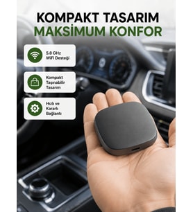 Android Auto Kablosuz Dönüştürücü Hızlı Eşleşme ve Sesli Asistan Destekli Yeni Nesil