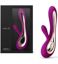 Lelo Soraya 2 Deep Rose Titreşimli G-Bölgesi ve Klitoris Uyarıcı Rabbit Vibratör (Mor)