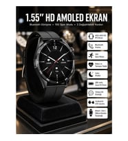 Mey İthalat® Amoled Ekran 3 Kordonlu Akıllı Saat 5.0 Bluetooth Bağlantılı Android ve İOS Uyumlu