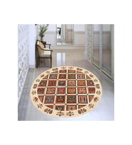 Eliana Home Baskılı, Yıkanabilir Kaymaz Taban Yuvarlak Halı LNA7345-HT648 120x120 cm (Kırmızı)