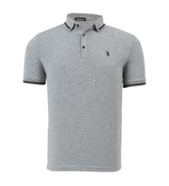 T8586 DEWBERRY ERKEK POLO YAKA T-SHIRT-GRİ