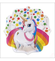 Unicorn Rainbow Desenli Kağıt Tabak, 23 cm x 8 Adet