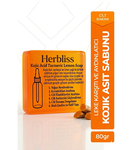 Herbliss Kojik Asit Sabunu (zerdeçal Ve Kojik Asit) Leke Ve Kırışıklık Karşıtı Kojic Asit Sabunu