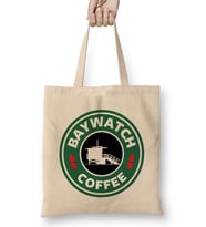 Baywatch Coffee Logo Bez Çanta Uzun Saplı