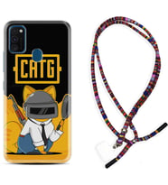 Samsung M21 M22 M23 M30 M31S M32 Kılıf Boyun Asklı Rasta Silikon Cat G 1677