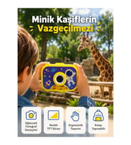 Çocuk Dijital Kamera Hd Fotoğraf Ve Video Çekimi 2.0 İnç Tft Ekran Type-c Ş