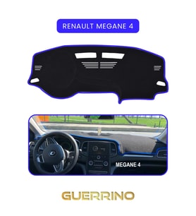 RENAULT Megane 4 TORPİDO KORUMA HALISI MAVİ KENAR