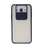 Samsung Galaxy J7 Kılıf Palm Buzlu Kamera Sürgülü Silikon - Lacivert
