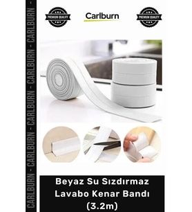 Özel Üretim Mutfak Banyo Küvet Duvar Köşe Yalıtım PVC Beyaz Su Sızdırmaz Lavabo Kenar Bandı 3.2m
