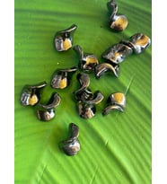 3X2 CM 13 ADET FÜME PARLAK DELİKLİ TAKI BONCUĞU