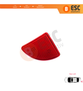 Renault Kangoo 1 Express Kubistar X76 Dacia Logan MK1 KS MCV Van için Arka Sol Tampon Reflektörü