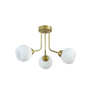 Modern Beyaz Camlı 3'lü Avize, Şık ve Elegant Tasarım