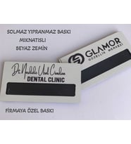 YAKA İSİMLİK RENK 5 ADET KİŞİYE ÖZEL BASKILI (Beyaz)