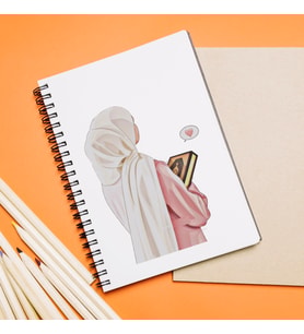 Tesettürlü Kız Karakter Tasarımlı Defter